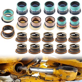 LAIKOU Whole Machine Hydraulic Cylinder Seal Kit Replacement Compatible with John Deere Backhoe 310E Model - Rebuild Repair Rod Seals AH212091 AH210484 AH147868 AH149813 AH149814 AH212585