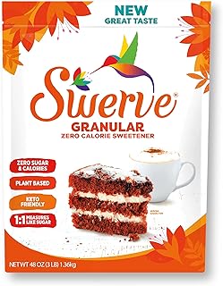 Swerve Ultimate Sugar Replacement Sweetener, Granular Sugar Substitute, ...