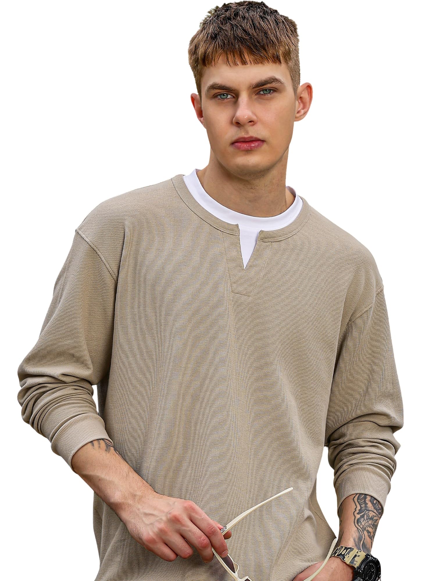 maniac || Mens || Solid || Full Sleeve || High Neck || Oversized || Cotton Sweatshirt-picture-10