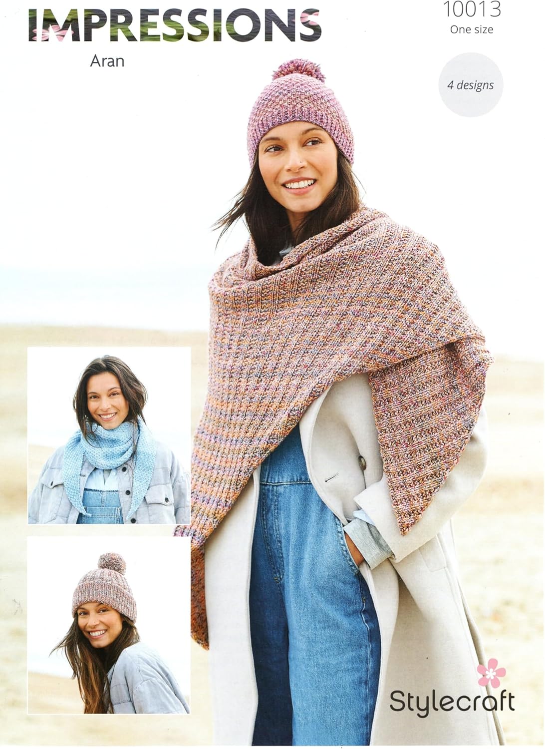 Stylecraft Impressions Aran Knitting Pattern - 10013 Ladies Accessories, Pink