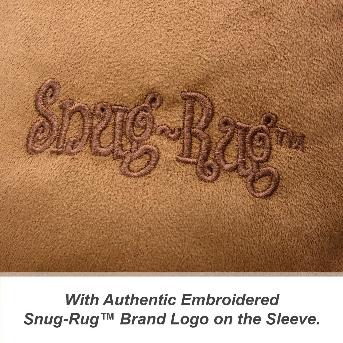Snug Rug Sherpa miękki koc ze sztucznego zamszu z rękawami, oryginalne koce z rękawami, super miękki, luksusowy, 270 g/m², miękki materiał, ponadwymiarowe, kieszeń dla dorosłych, rozmiar brązowy