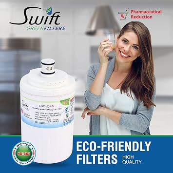 Swift Green Filters SGF-M07 Rx Compatible Refrigerator Water Filter for UKF7003, UKF7001, EDR7D1, Filter 7, Made in USA (3 Pack)