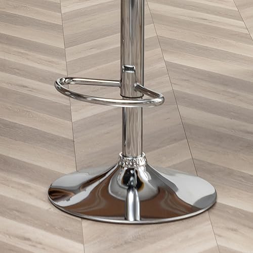 Miniatura 9 de Roundhill Furniture Ellston - Taburetes de bar giratorios ajustables de terciopelo, color amarillo, juego de 2