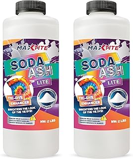 Soda Ash Lite (4 lbs total, 2-Pack) - 100% Pure Sodium Carbonate - Washing Soda, Tie Die, pH Increaser, and More - HDPE Containers w/Resealable Child Resistant Cap