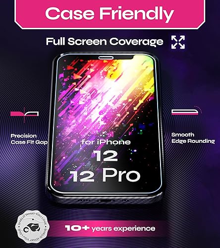 Miniatura 6 de Defenslim Protector de pantalla para iPhone 1212 Pro (paquete de 2), kit de instalación fácil de alineación automática, vidrio templado de 6.1