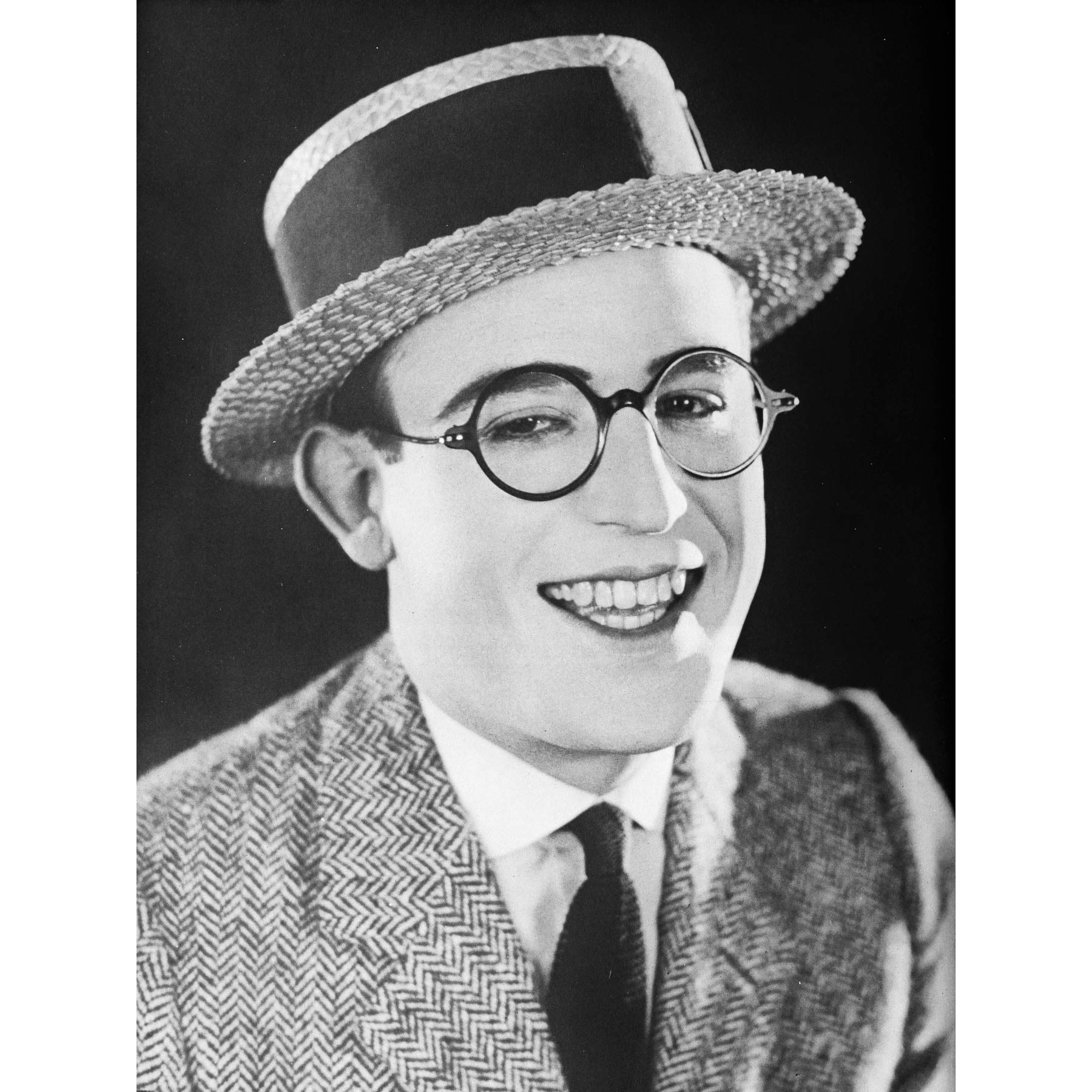 Silent Movie Star Harold Lloyd Promo Photo Premium Wall Art Canvas Print 18X24 Inch