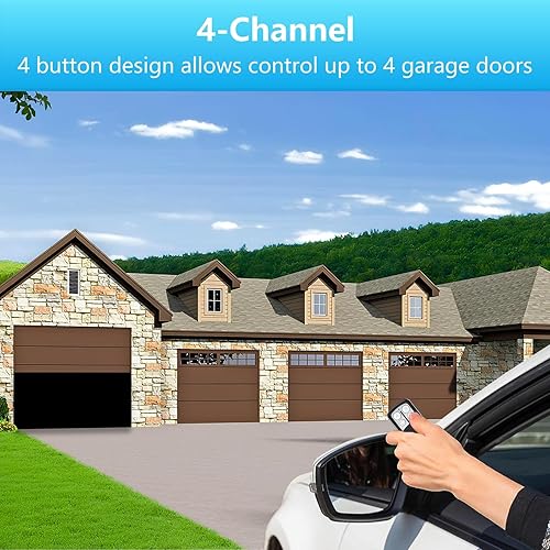 Miniatura 4 de Control remoto universal para puerta de garaje para abridores Liftmaster Chamberlain Craftsman con botón de aprendizaje de 5 colores, morado,