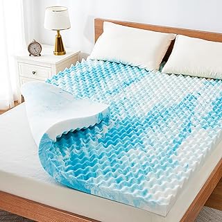 Marsail Egg Crate Cooling Gel Memory Foam Topper