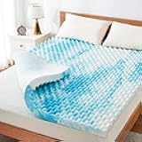 Marsail Full Size 3-inch Egg Crate Memory Foam, Mattress Topper with Infused Cooling Gel for Sleeper Sofa, RV, Camper, CertiPUR-US Certified