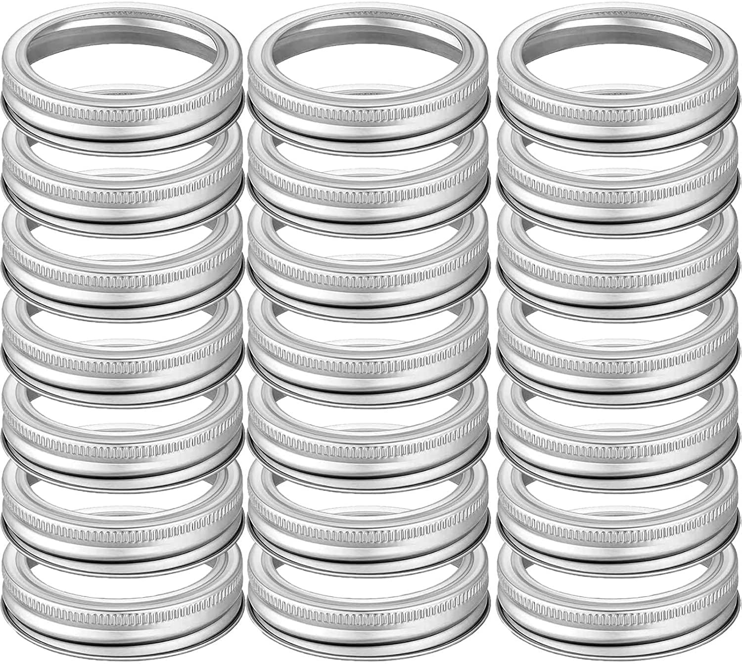 Photo 1 of Showutheworld 140 PCS Regular Mouth Canning Rings - Silver