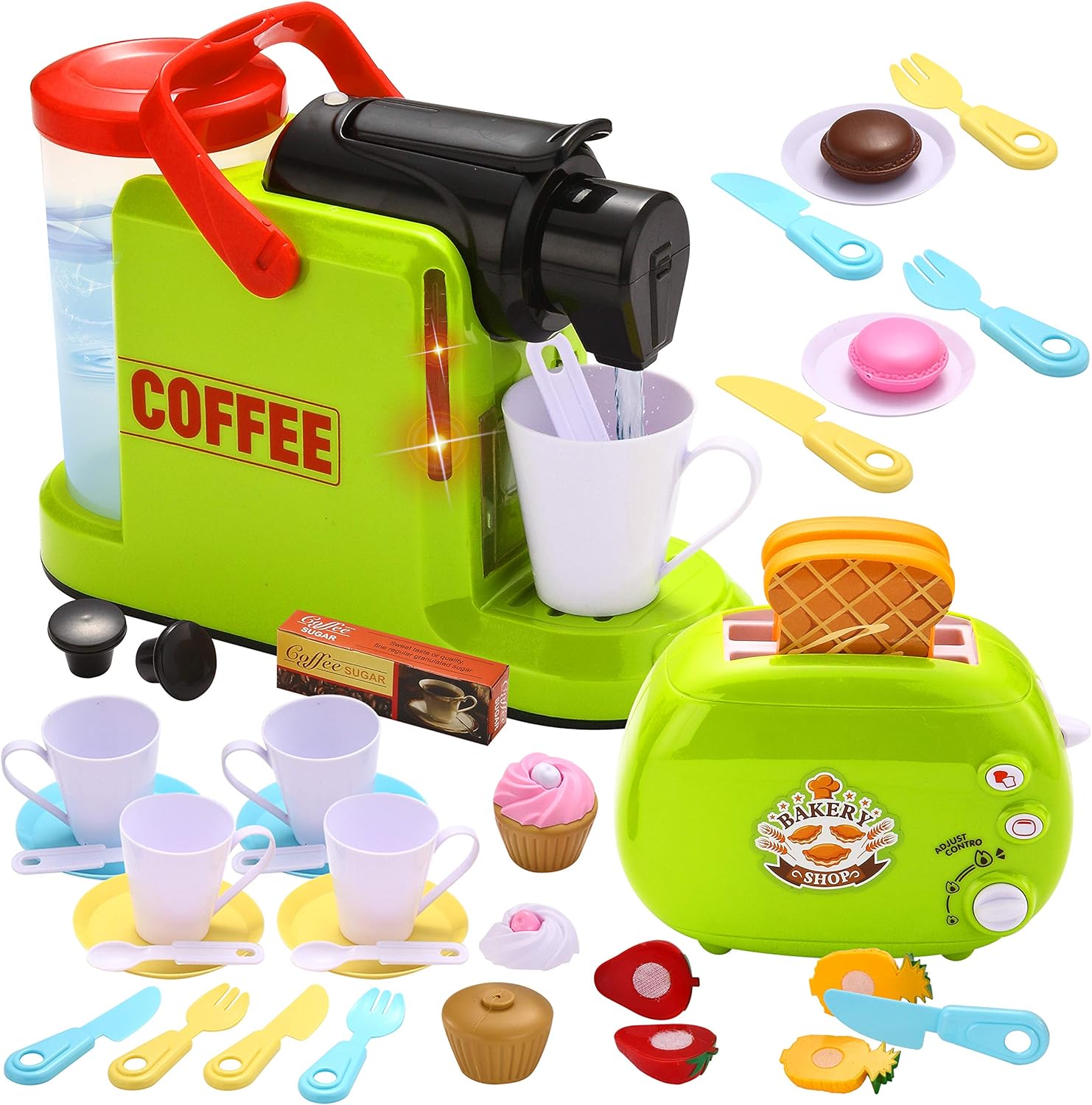 JOYIN 36 Pieces Kids Play Kitchen Accessories with Toy