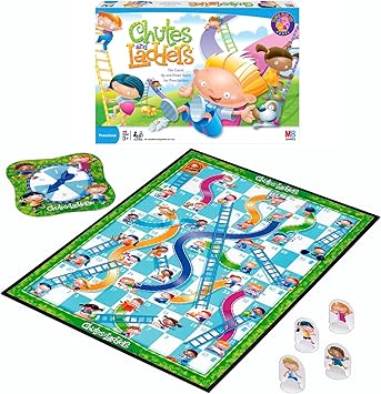 Hasbro Gaming Chutes and Ladders Board Game, 2 to 4 Players, Easter Gift for Kids, Preschool Classroom Games, Ages 3+