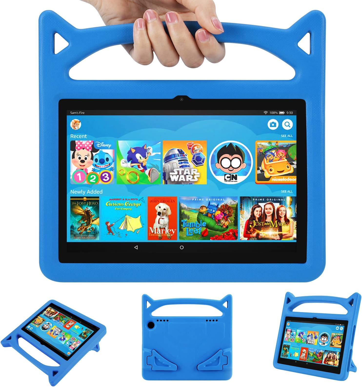 8 inch Tablet Case (2022 Release 12th Generation &10th Generation, 2020 Release)-Auorld All-New Kids-Proof Lightweight Tablet 8 Case,Not for Samsung Tablet-Blue