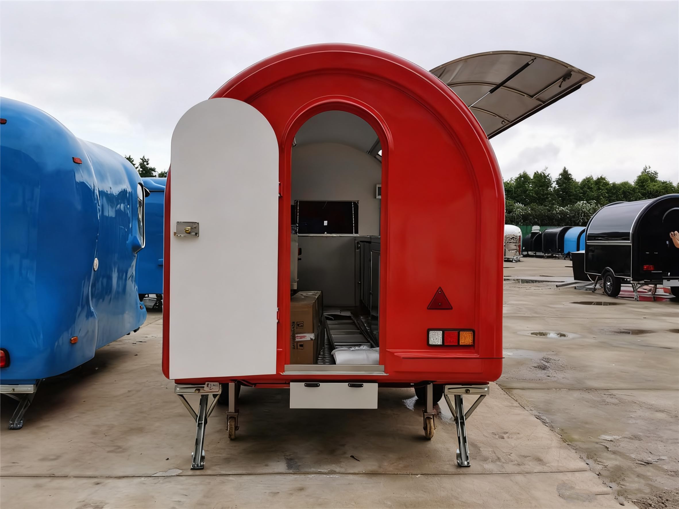 Food Truck Mobile Kitchen Trailer Commercial Service Unit