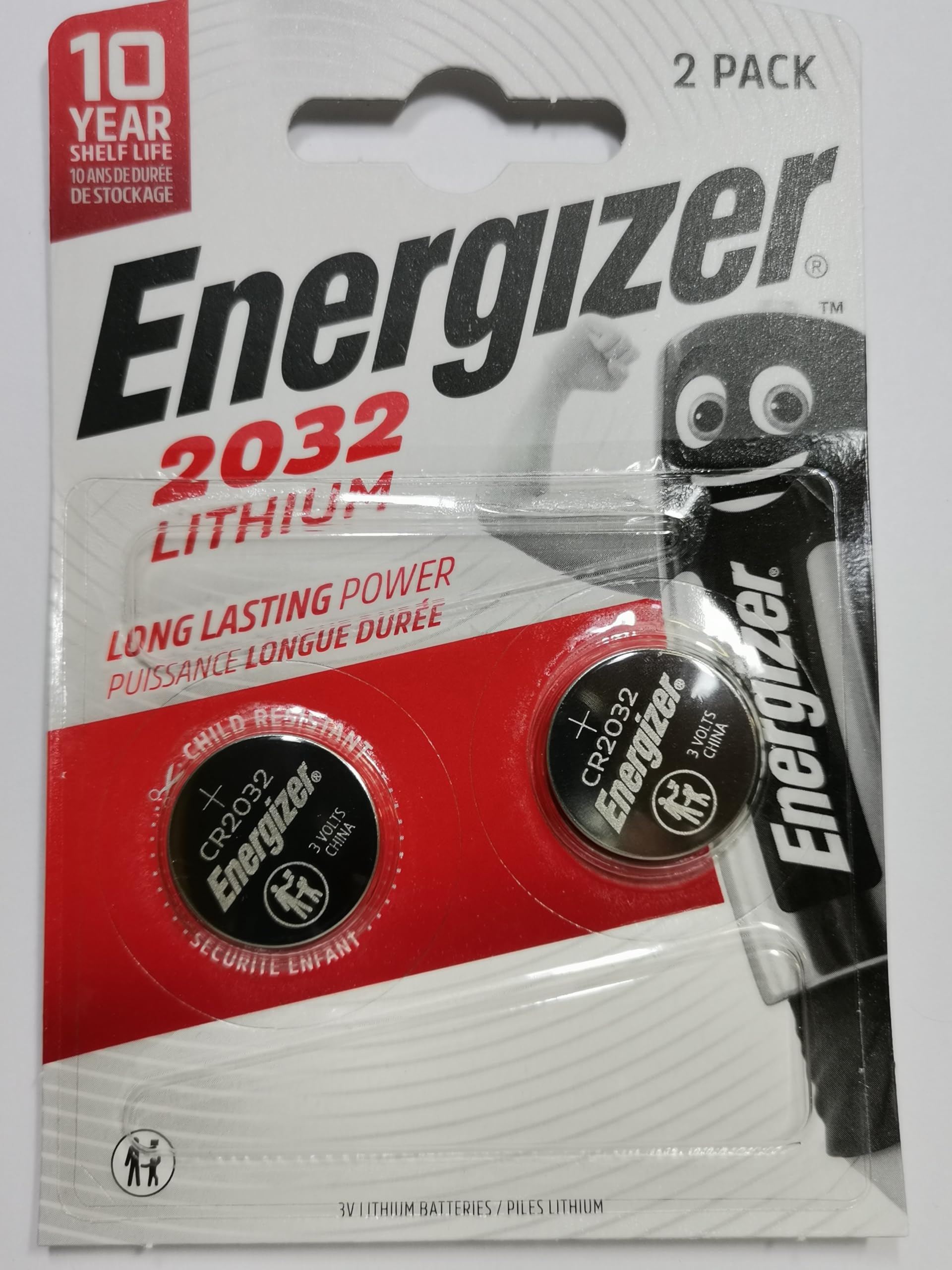 80 x Energizer CR2032 Coin Battery Batteries Lithium 3V for Watches Torches Keys