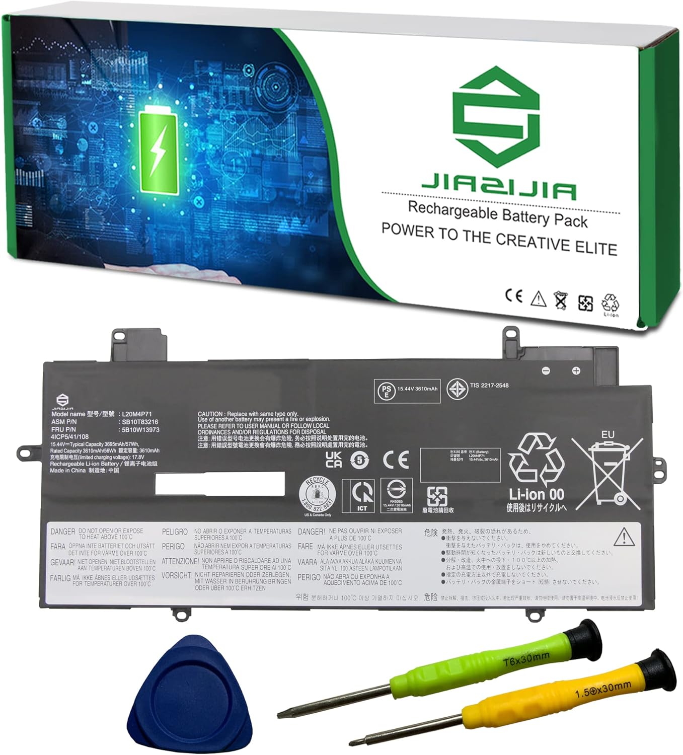 L20M4P71 SB10T83216 5B10W13973 Laptop Battery Replacement for Lenovo ThinkPad X1 Carbon 9th 10th 11th Gen X1 Yoga 6th 7th 8th Gen Series L20C4P71 SB10T83217 L20D4P71 L20L4P71 15.44V 57Wh