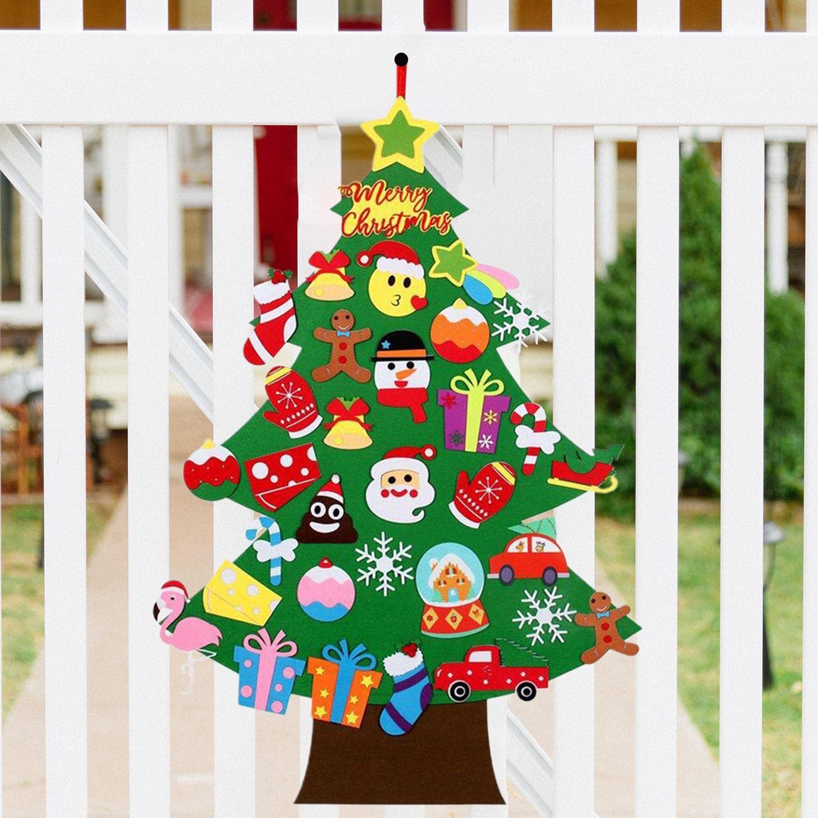 フェルトオーナメント付きクリスマスツリー Amazon.co.jp: フェルト クリスマス ツリー - 2.29 フィートの