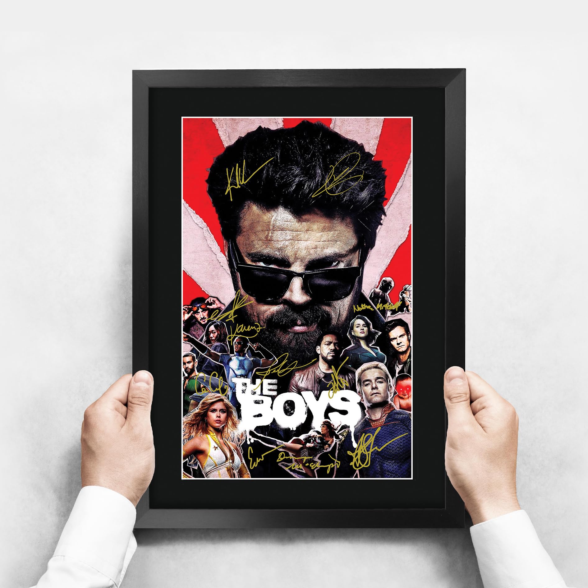 HWC Trading The Boys Gifts Printed Signed Autograph Picture for TV Memorabilia Fans - A3 Framed, The Boys (A3 Framed), 45L x 33W cm - Image 3