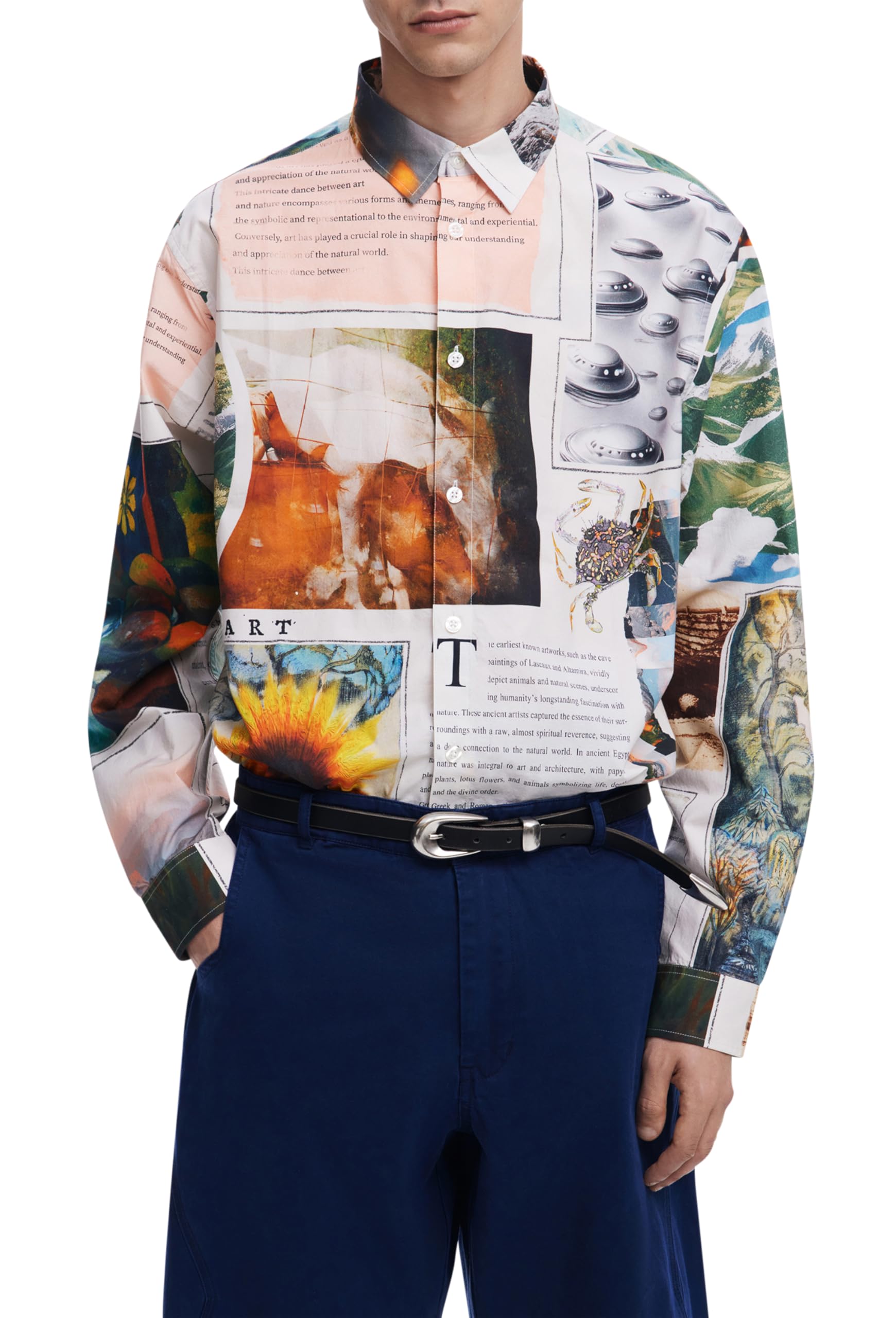 Desigual Herren Weiß Cam_paco, 1001 Raw, Xl