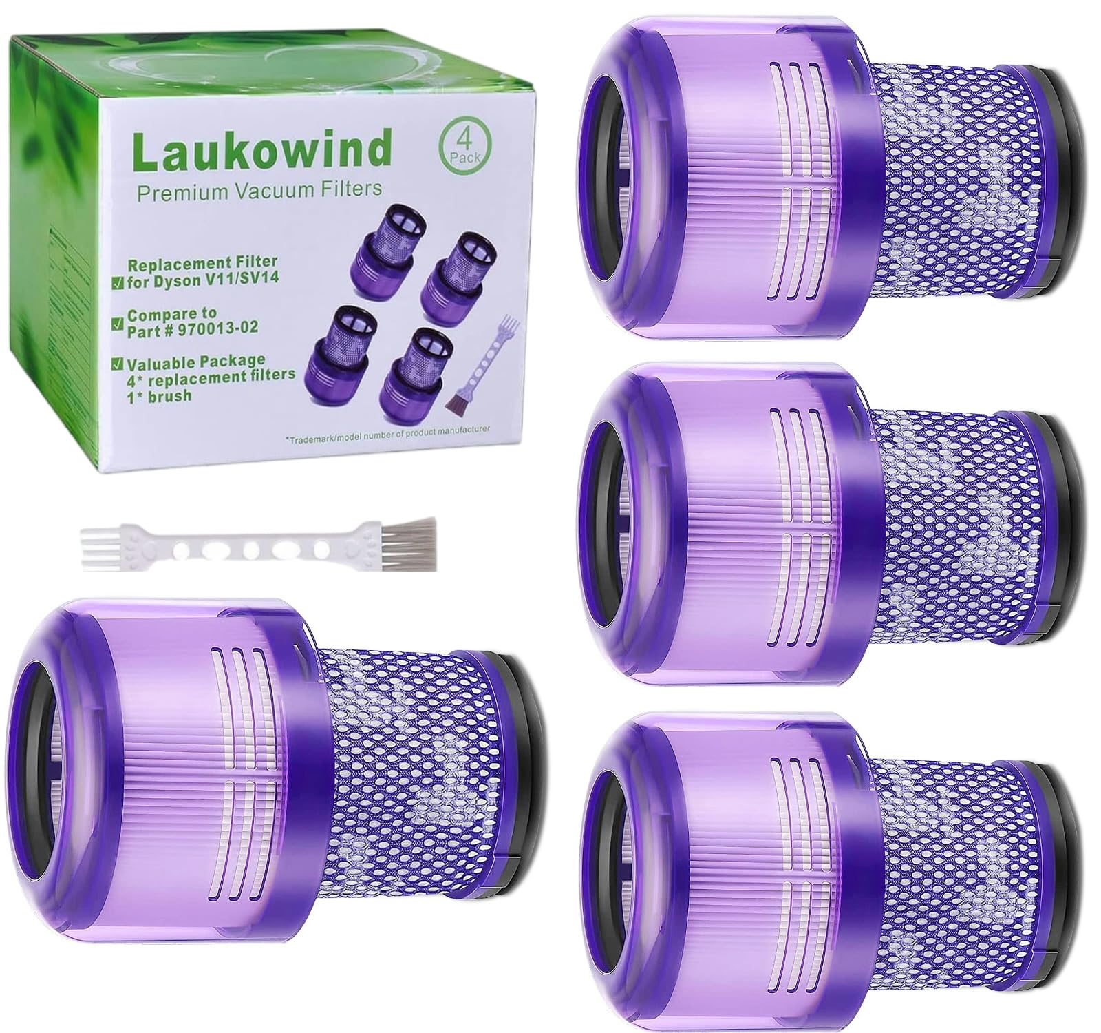 Filter für Dyson V11 SV14 V15 SV22 Series, 4 stück Replacement Filters für Dyson V11 Animal/Absolute/Torque Drive/Fluffy/Complete Pro V15 Detect SV14 Cordless Vacuum Cleaner