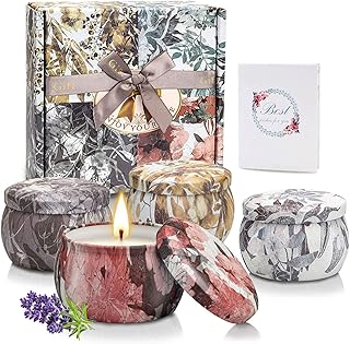 Scented Candles Gift Sets for Women 4 Pack Aromatherapy Candle Long Lasting Soy Wax Strong Fragrance for Home Decor, Yoga,...