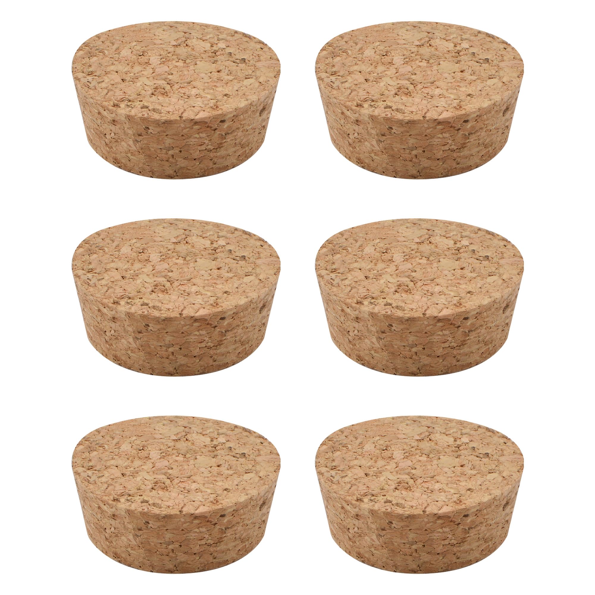 INCREWAY 53 x 47 x 20mm Natural Cork Stoppers 6PCS, Large Cork Bottle Plugs for Jars, Containers, Bottles, DIY Crafts and Replacement Sealing Applications
