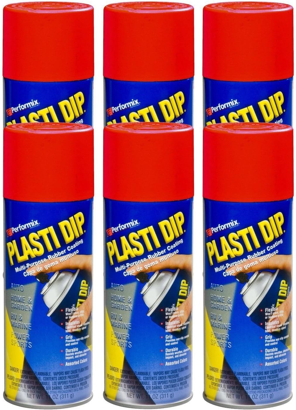 Plasti Dip Spray Red 11oz (Pack of 6)