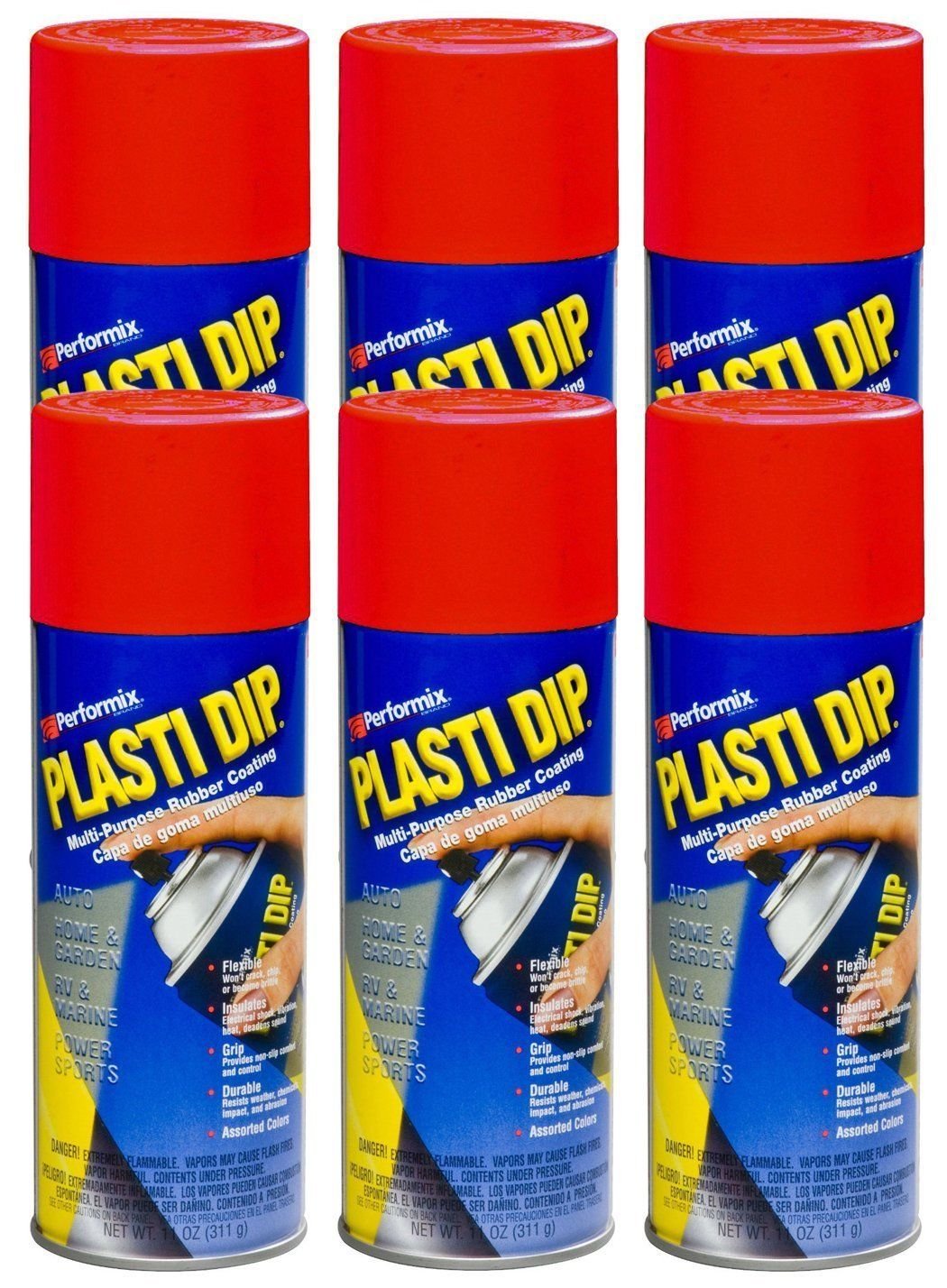 Plasti Dip Spray Red 11oz (6 Pack)