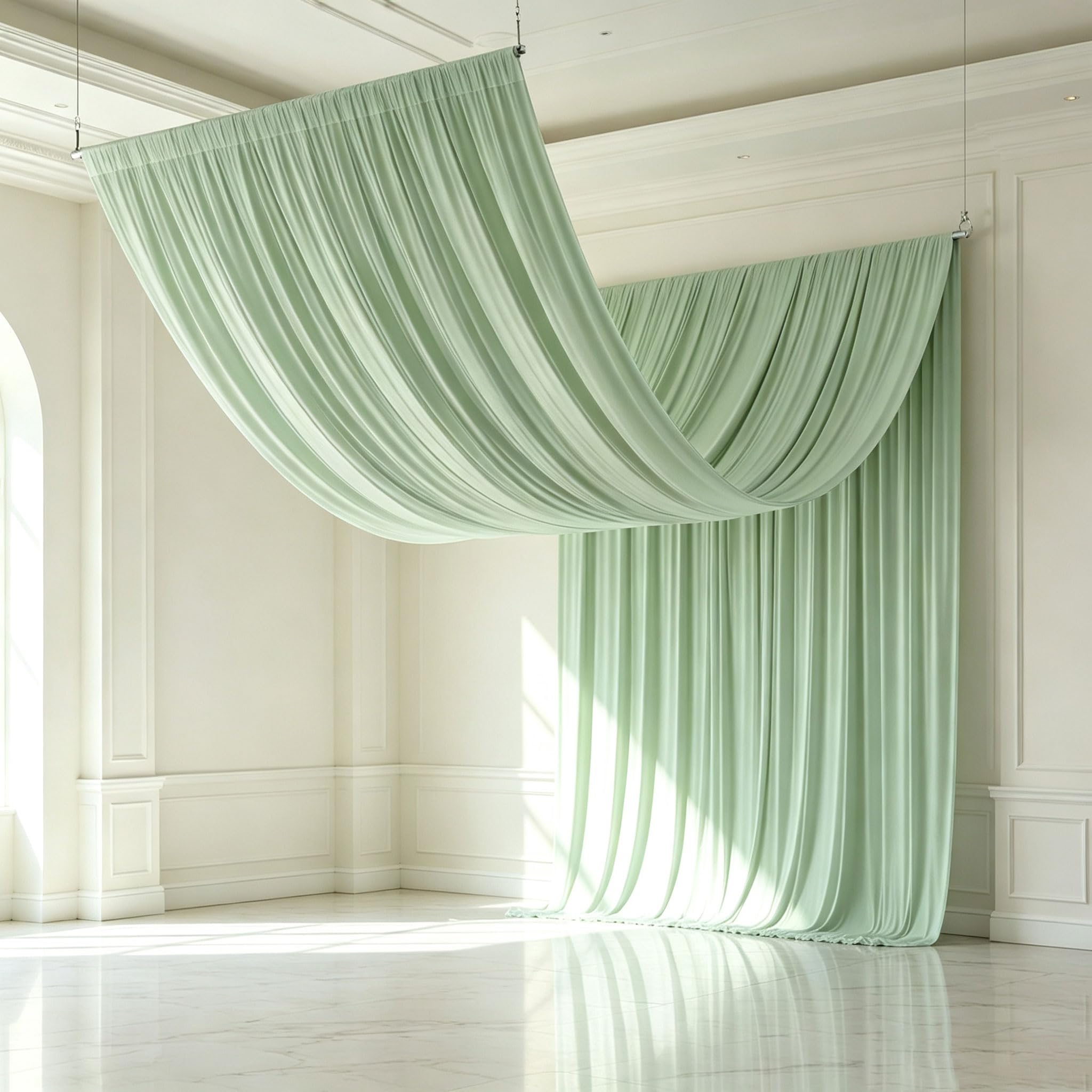 2 Paneles de Paño para Techo 150x600cm para Bodas y Fiestas