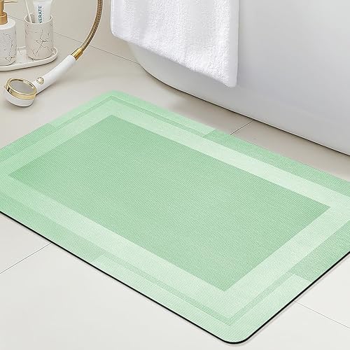 Miniatura 60 de ACCUMTEK Alfombrilla de Baño Ultrafina, Alfombrillas Antideslizantes de Espesor Reforzado para Debajo de la Puerta, Alfombras de Baño 2-gris