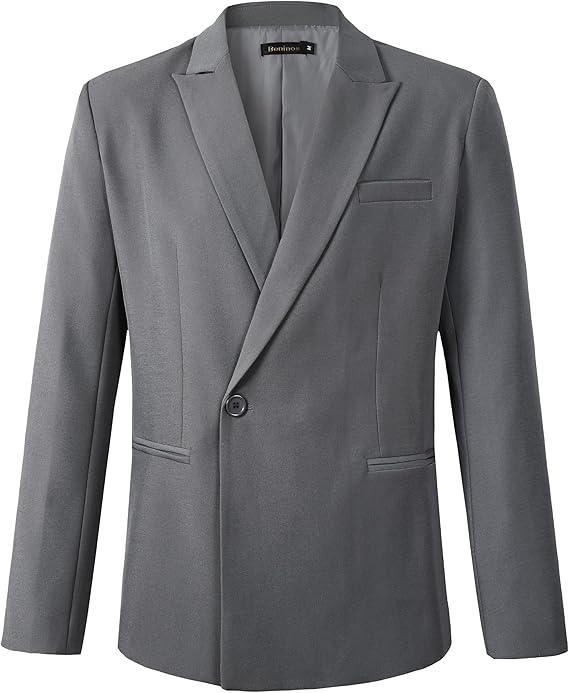 Beninos Mens Sport Coat Casual Blazer Peak Lapel Business Suit Jacket