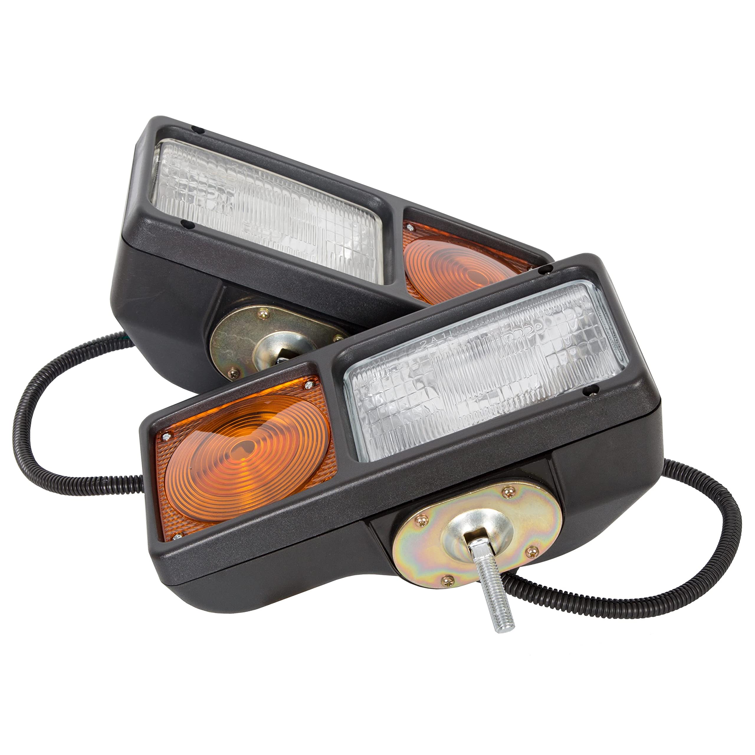 Kit De Luces Quitanieves Universal Para Camión | Señal De Giro, Halógenas 12V, Lente Clara/amarilla, Incluye Herrajes, Compatible Con M12x50