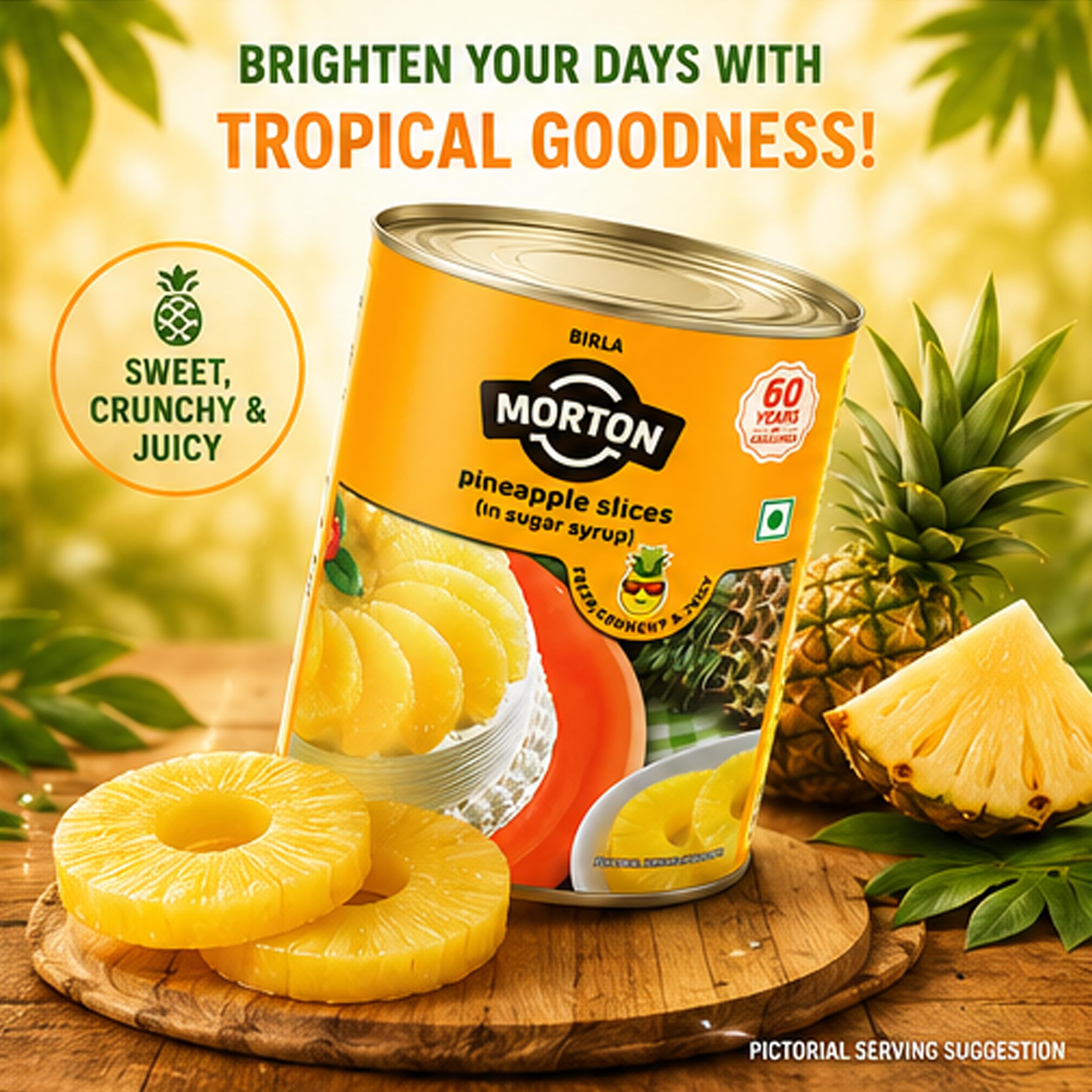 Birla Morton Pineapple Slices In Sugar Syrup 850 Gm Pack of 2