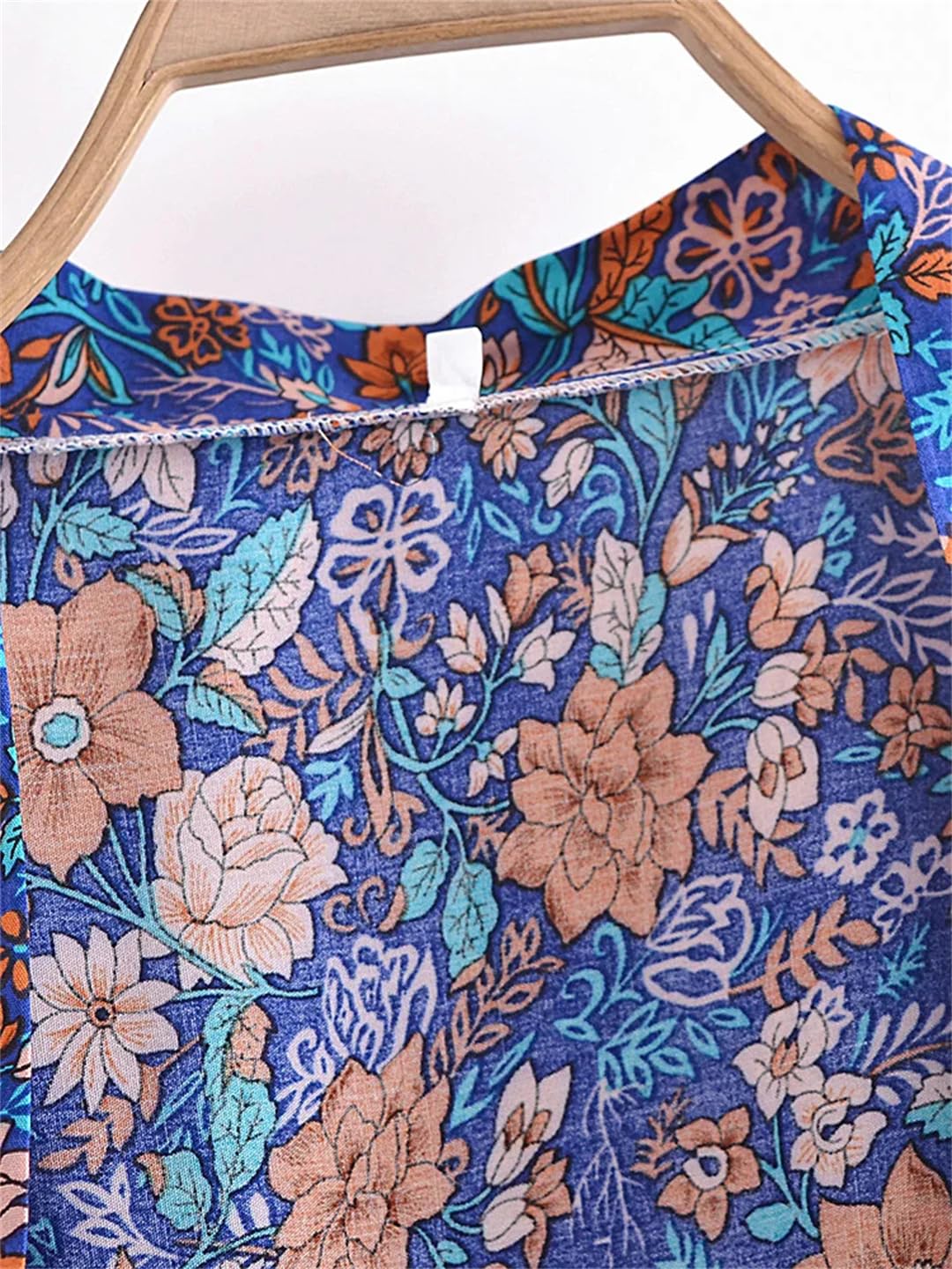 Disimlarl Kimono bohemio de algodón con estampado floral para mujer, mangas murciélago, bata corta para cubrir el bikini