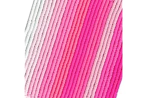 JMUQ 28 Strands Pink Clay Beads Bracelets Kit