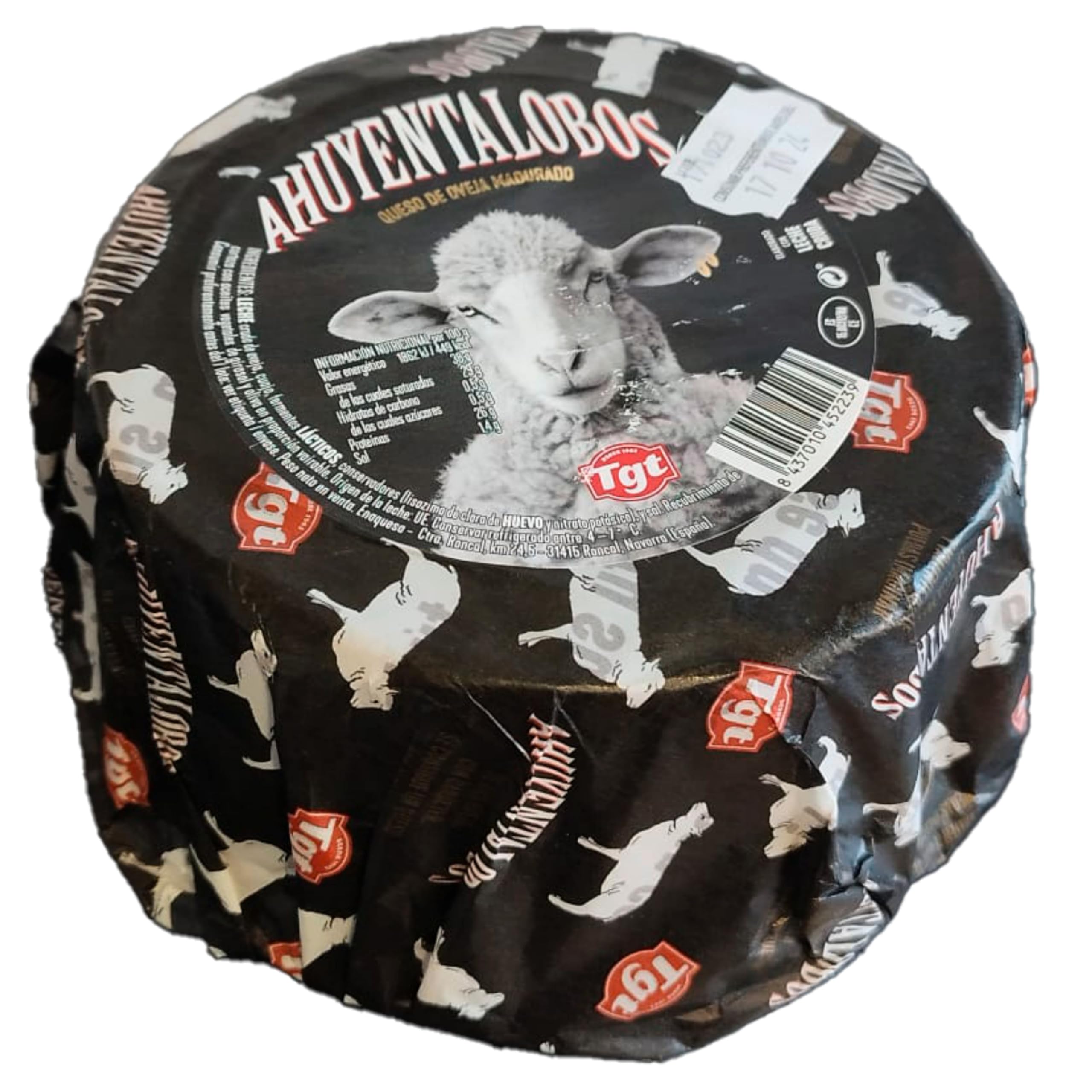 Queso de Oveja Curado Ahuyentalobos - Exquisito Queso Viejo de Oveja Madurado 8 Meses - Elaborado con Leche Cruda - Peso Aproximado 1 Kilo