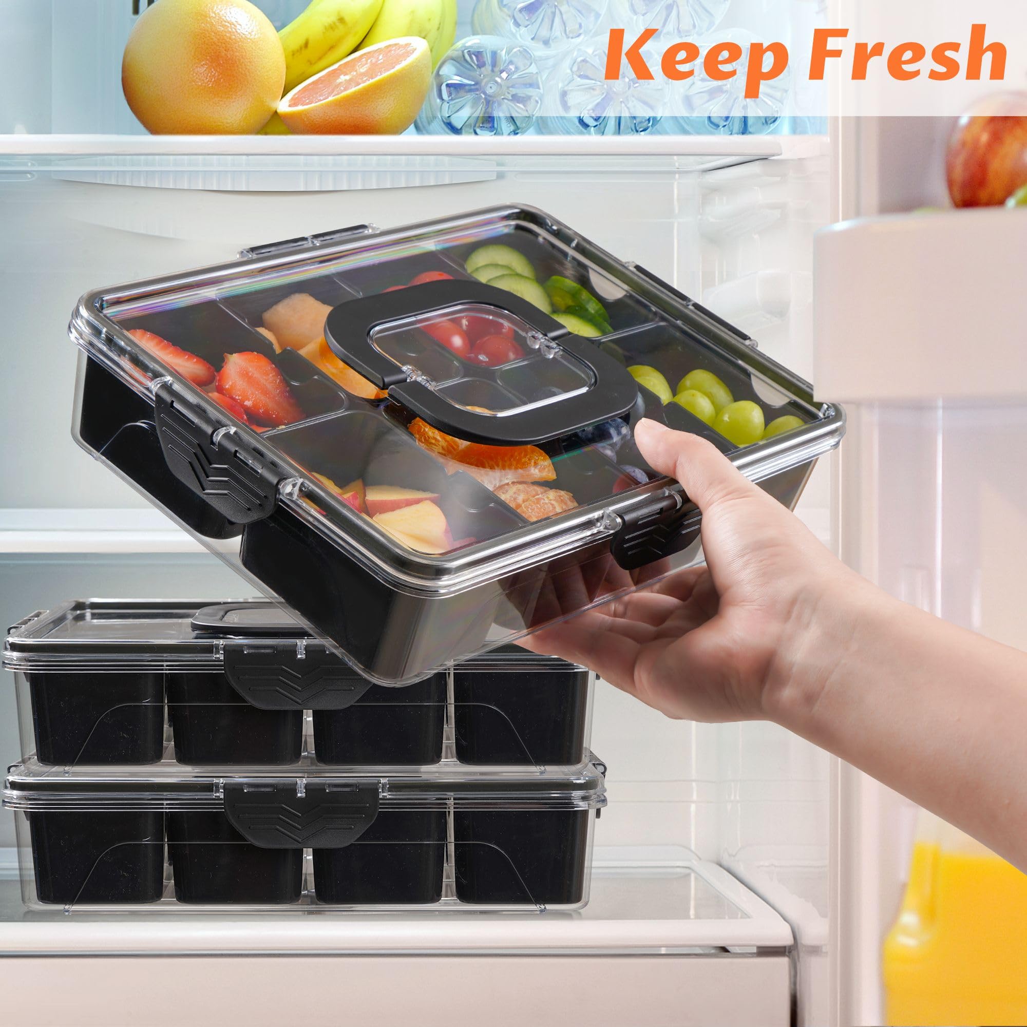 Amazon.com | Snackle Box Container, Dishwasher Safety - Divided