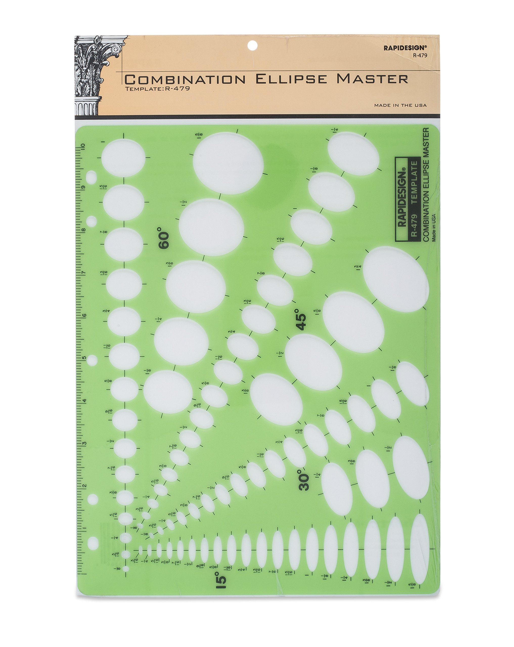 Rapidesign Combination Ellipse Master Template, 1 Each (R479)