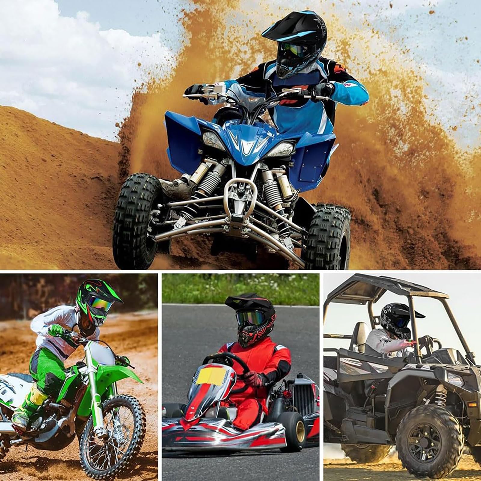 Cascos Motocross ATV jóvenes niños y Adultos con Gafas homologados por el Dot Cascos MTB Off-Road BMX Enduro Downhill y Quad Casco protección Motos Cross y Street