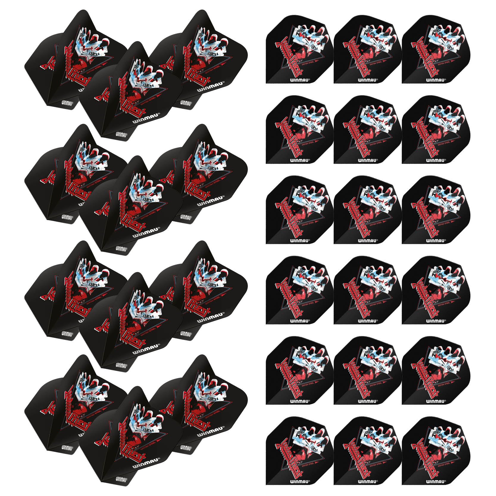 WINMAU Rock Legends Dart Flights - 10 Sets Per Pack (Total 30 Dart Flights) Available in Varying Designs (Judas Priest, Blade) โ image 1