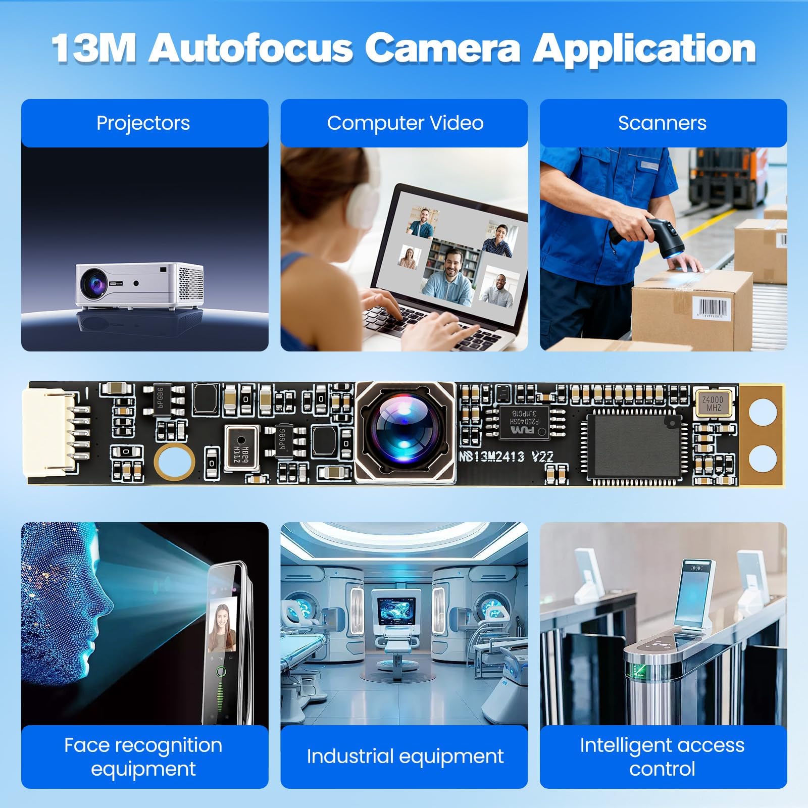 Modulo Webcam UVC Grandangolare 110° a Fuoco Fisso, Telecamera USB 8MP 4K con Microfono, Modulo Fotocamera per Time-lapse Stampa 3D, Compatibile con Windows macOS Linux Raspberry Pi Jetson Nano