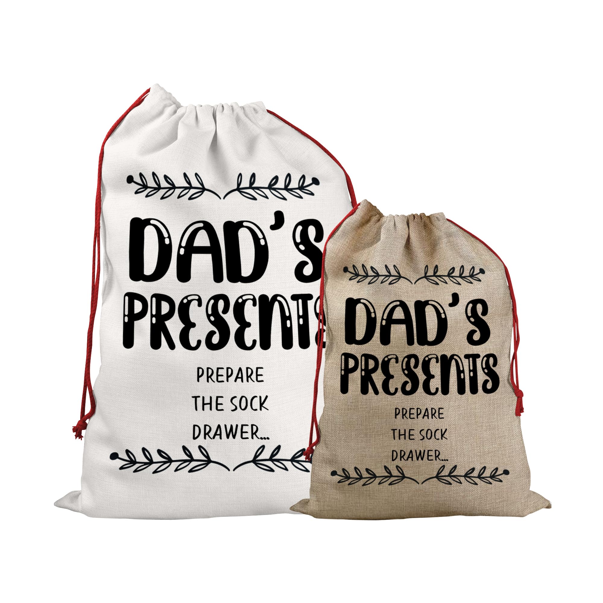 Print Maniacs Multicolor Daddy Father Mummy Santa Sack Stocking Christmas Bag Humour Fun Xmas Dad Mum Presents (Dad's)