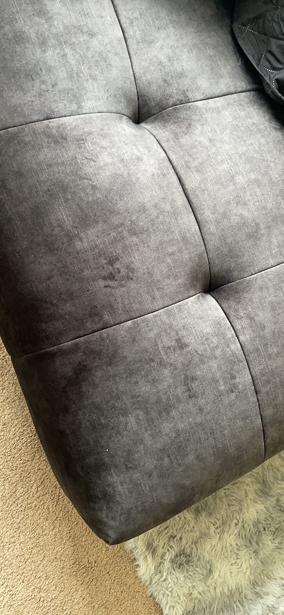 100/mo Finance Acanva Luxury MidCentury Velvet Tufted Low Back Sofa