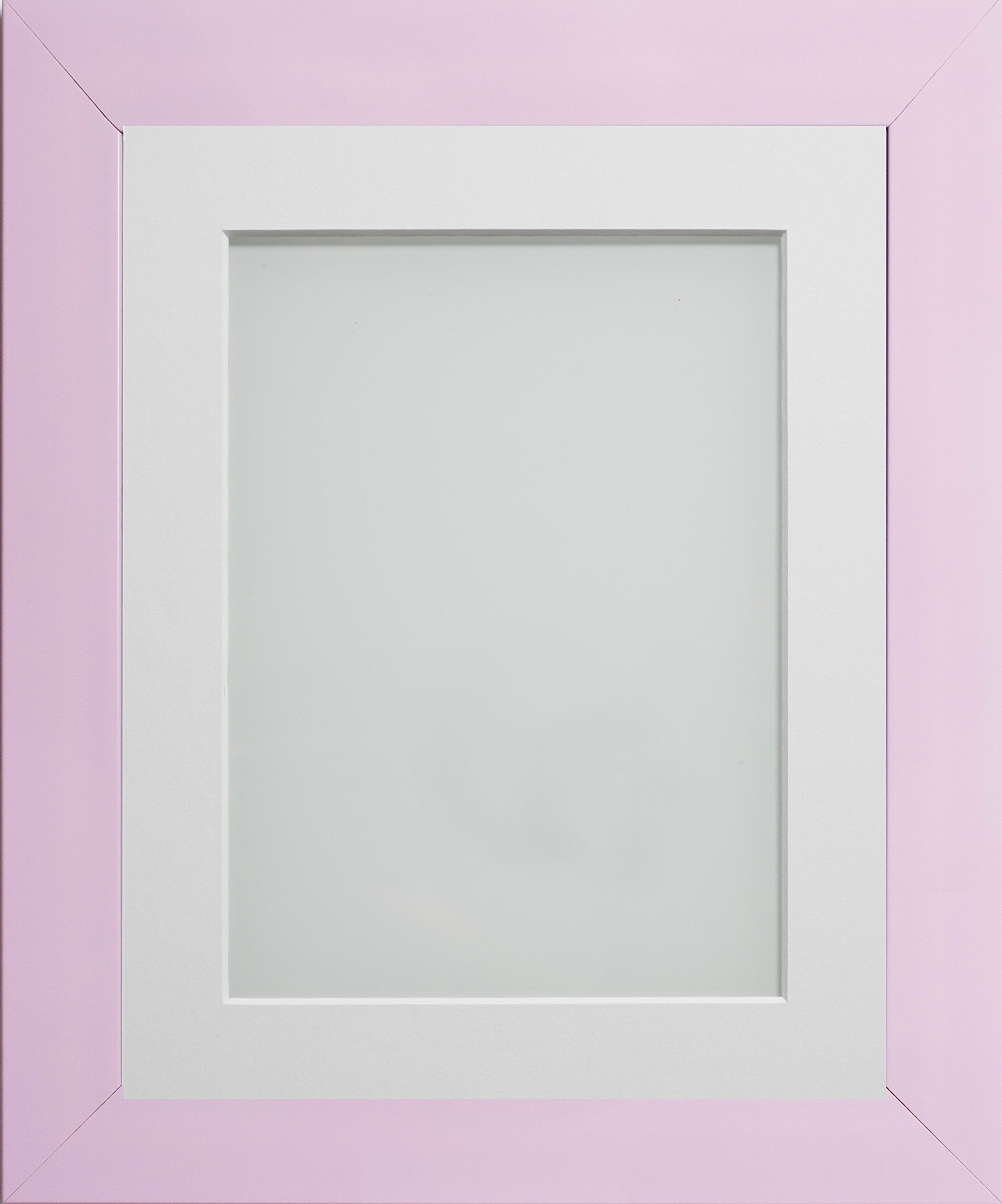 Frame Company Candy Range Peony Picture Photo Frames with White Mount, 12x10 for 6x4 *Choice of Sizes and Colours* Fitted with Real Glass