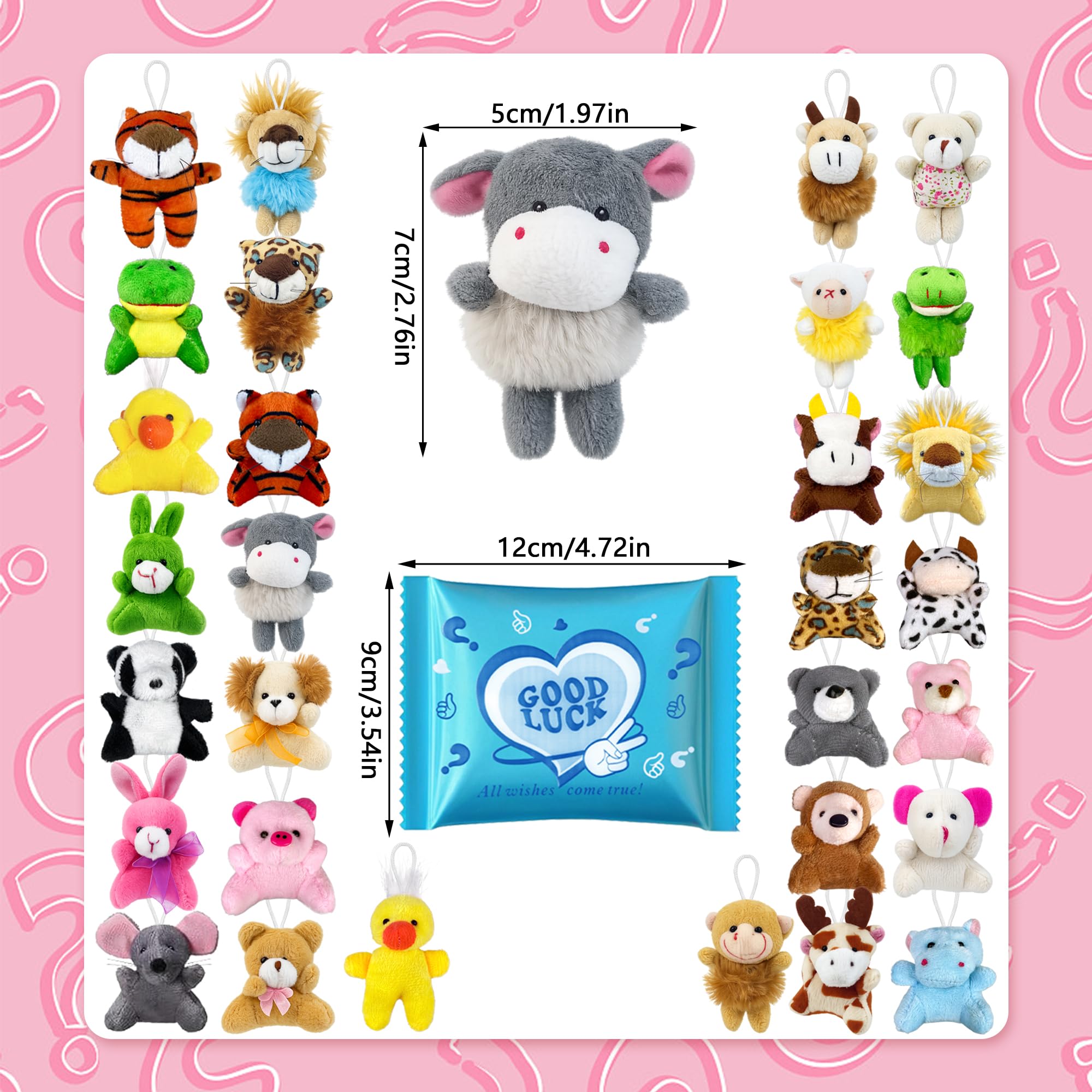 30 Stück 30 Stile Farbe Plüsch Mystery Bag Toys Mini Stofftiere