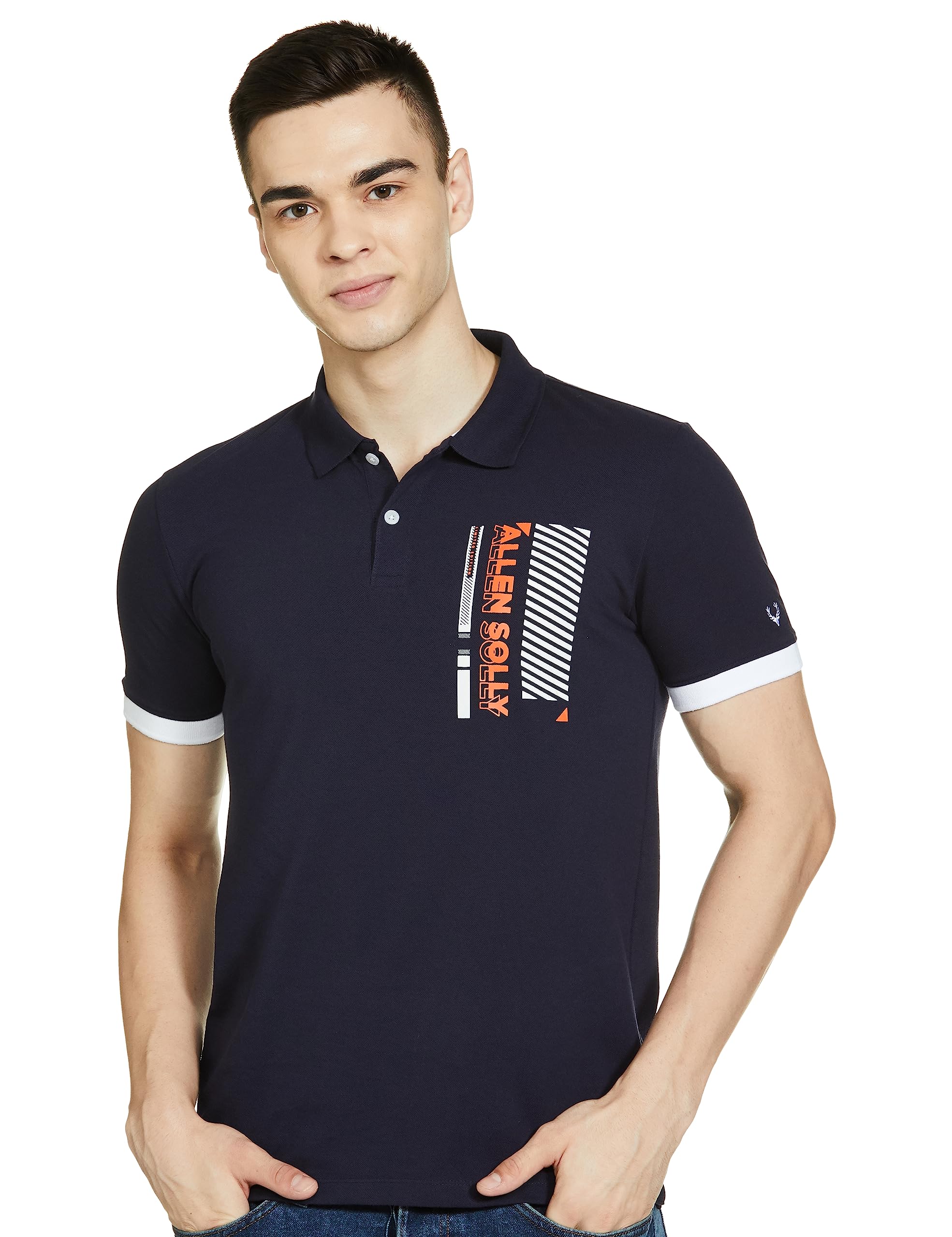 Allen Solly Men's 100% Cotton Regular Fit T-Shirt