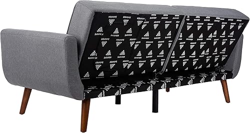 Miniatura 8 de Safavieh Home Bushwick Sofá cama plegable moderno de piedra y marrón