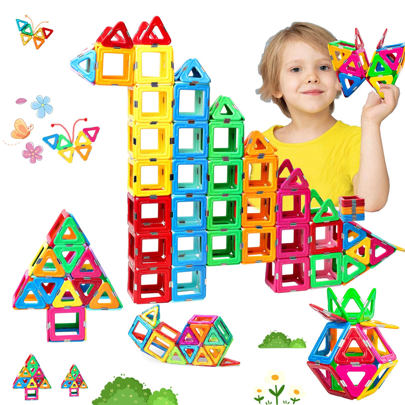 kittery Costruzioni Magnetiche Giochi per Bambini 3 Anni 36 Pezzi Magneti Giochi Bambina 3 4 5 Anni Creativi Educativi Giochi Magneticiper Bambini Natale Compleanno Regalo Bambina 3 4 5 6 7 8 Anni