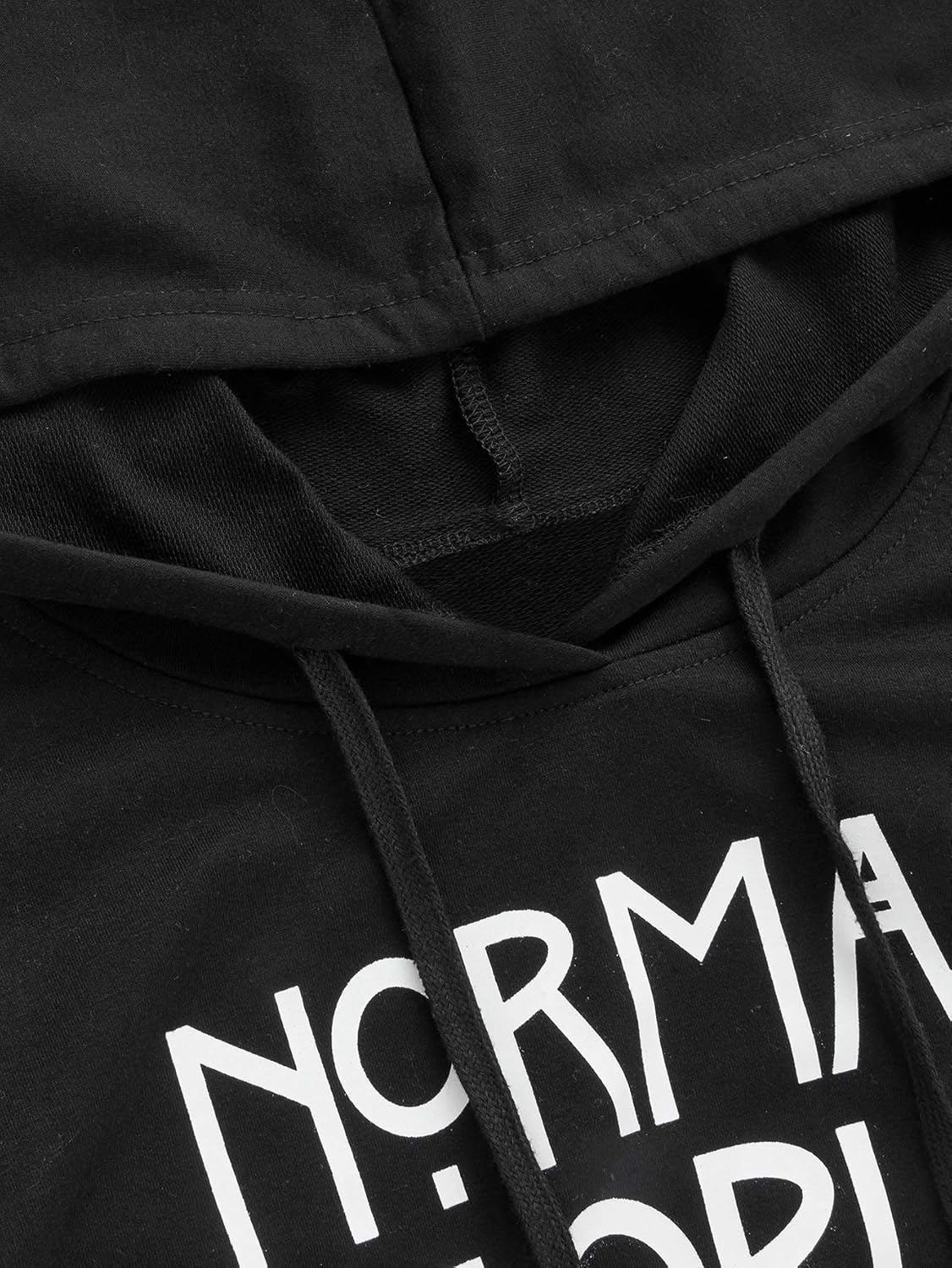SweatyRocks Sweatshirt Women's Pullover Sweatshirt Letter Print Hoodie Small Black