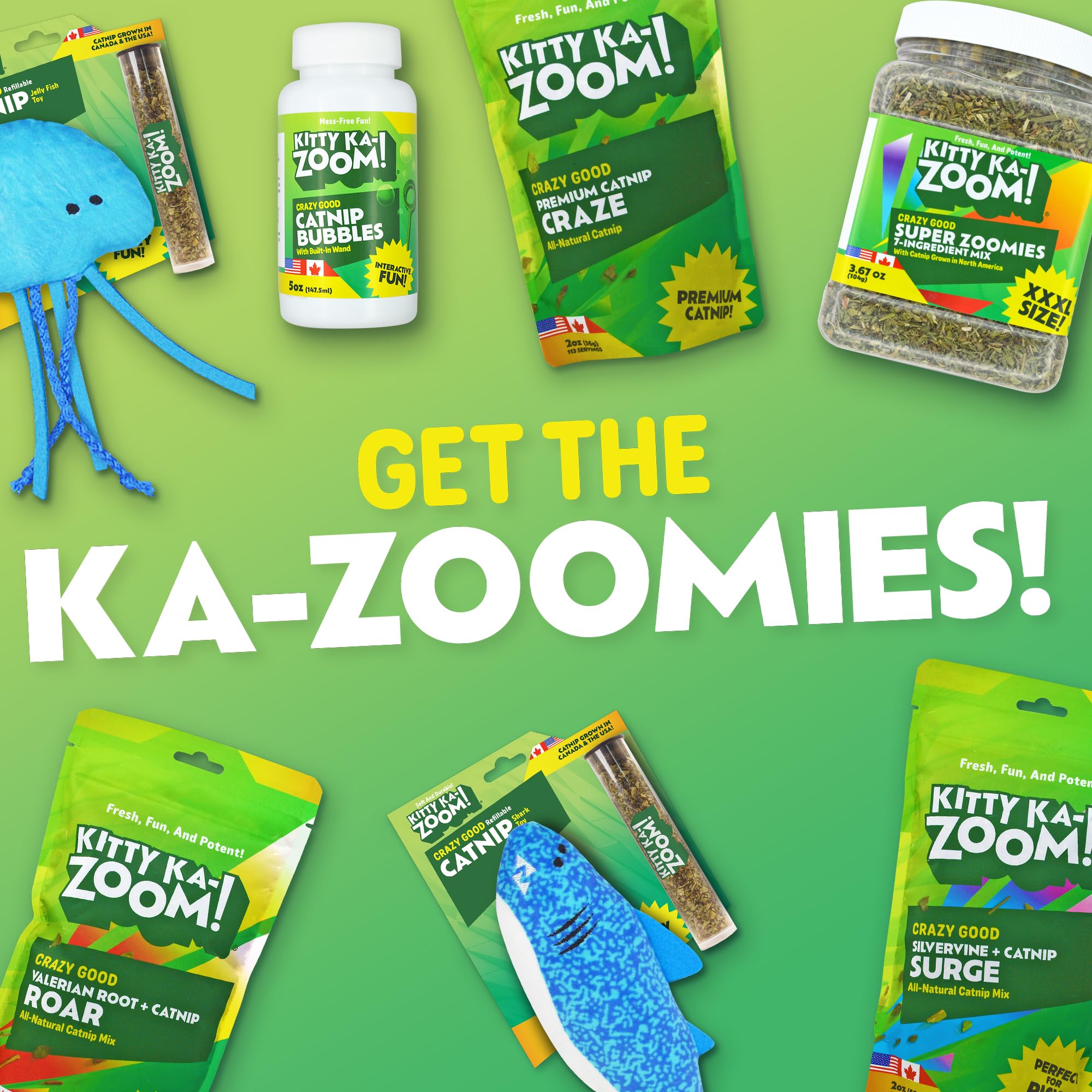 Super ZOOMIES Mix - Mezcla de hierba gatera de 7 ingredientes